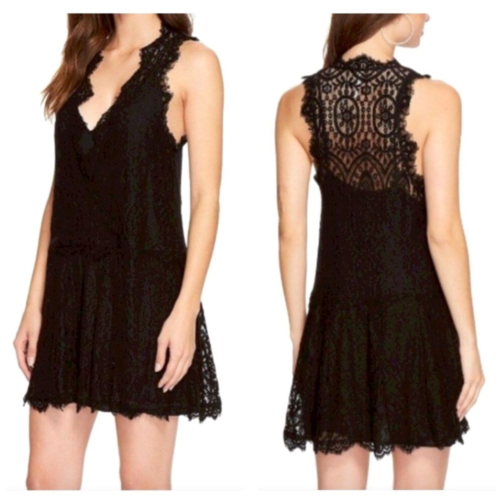 Free People Heart In Two Lace Mini Dress NWT *Linerless Sz L
